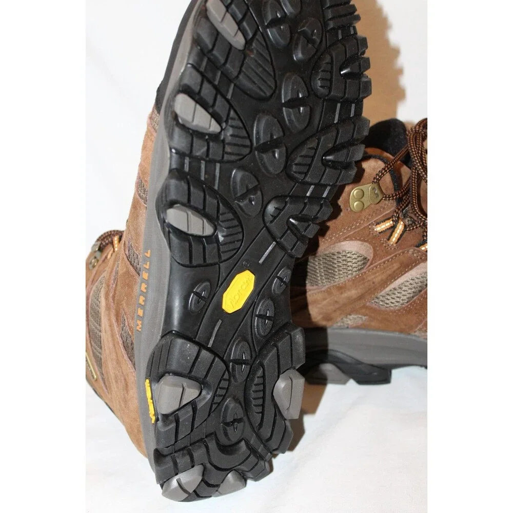 Merrell Men's Moab 3 Mid Waterproof Hiking Boots‎ NWOB EARTH BROWN SZ 14